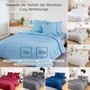 Cushion Cover Light Blue Set of 2 Bamboo Pillowcase Allergy