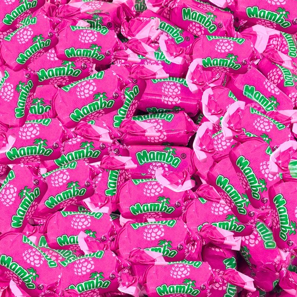 Raspberry Mamba Fruit Chews, 1 Lb. Bag – Individually Wrapped