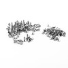 Julyun 50 Sets Metal Snap Rivets Chicago Screw 4MM Length,Slotted