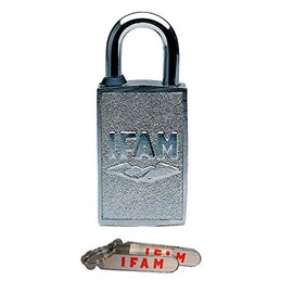 IFAM Mag40 Magnetic Padlock, Model Mag40, with Magnetic Key, Vandal-Proof Padlock, 40 mm, Maximum Security, Hardened and Chrome-Plated Steel Frame