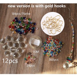 ToBeIT 12 x Crystal Sun Catchers Conjures up Light Reflections Decorative Pendant DIY (A)