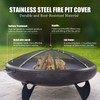 Fire Pit Spark Screen, 40Inch Fire Pit Lid Outdoor with