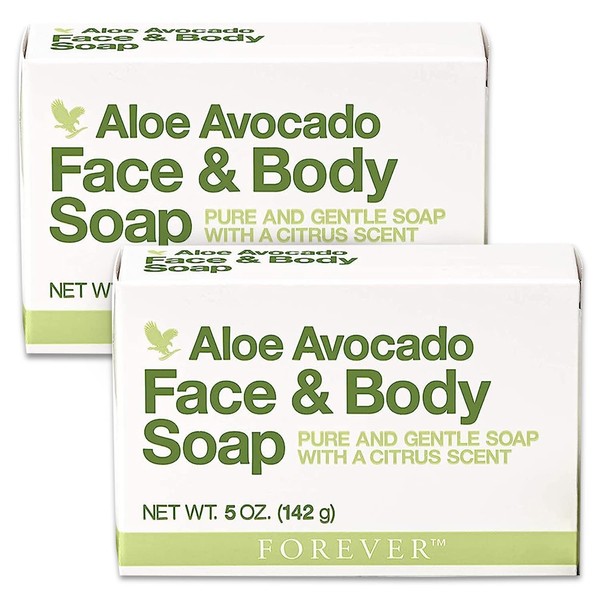 Forever Aloe Avocado Face & Body Soap, (Pack of 2)