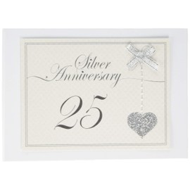 White Cotton Cards 25th Anniversary, Heart Photo Album (LLA25T), of