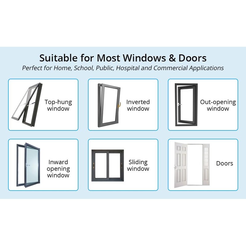 WLSANX 2 pcs Door and Window Opening Restrictor,Sliding Window Security