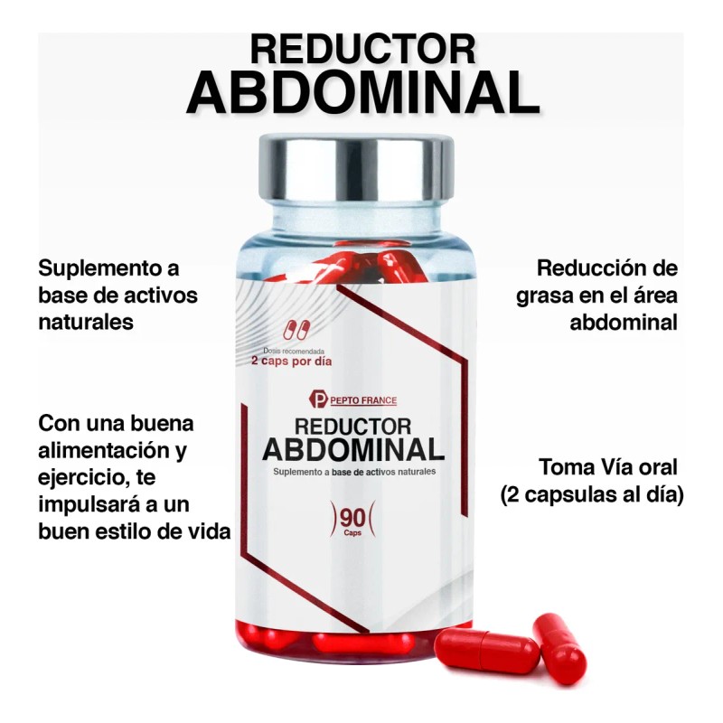 Suplemento Natural Reductor Abdominal Cápsulas Pepto France Sin Sabor