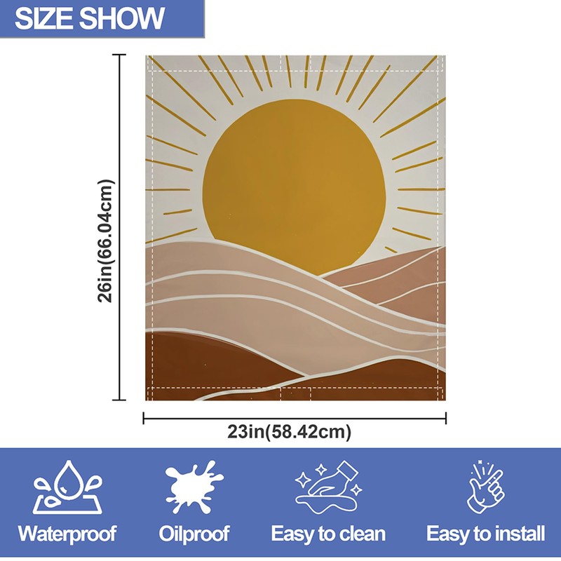 Boho Sun Dishwasher Magnet Cover,Front Dishwasher Cover Decoration Reusable Decorative