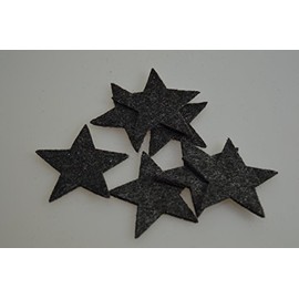 ggm Felt Stars, Diameter 6 cm, Decorative Stars, Christmas Crafts, Decorating, Pack of 20 (Dark Grey Mottled)