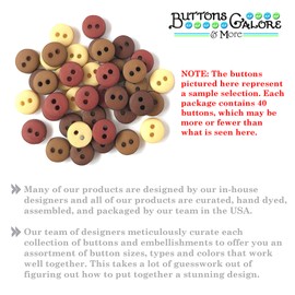 Buttons Galore and More Tiny & Micro Collection – Extensive Selection of Tiny & Micro Novelty Buttons for DIY Crafts, Scrapbooking, Sewing, Cardmaking, and Other Art & Creative Projects – 40 Pcs