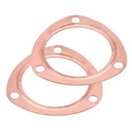 2 PCS Exhaust Collector Gasket, 3 Inch Copper Header Exhaust Collector Gaskets, Reusable for SBC BBC 302 350 454 383 Exhaust Gaskets