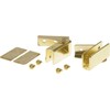 Hillman 57069 Glass Door Hinge Regular Mount, Brass, 2-Pack