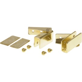 Hillman 57069 Glass Door Hinge Regular Mount, Brass, 2-Pack