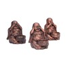 3PCS Buddha Statue Candle Holder Stand Resin Buddha Candlestick Ornament