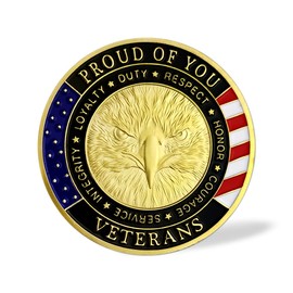 Military Veterans Challenge Coin Thank You for Your Service Veteran Appreciation Coin Gift