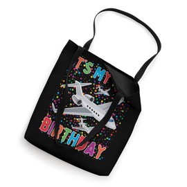 It's My 4th Birthday Airplane 4 year old Birthday Boy Girl Tote Bag