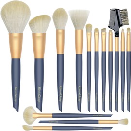 EmaxDesign Make-Up Brush Set, 15 Pieces, Professional Make-Up Brush Set, Premium Synthetic Cosmetic Brush, Foundation, Eyeshadow, Blush Makeup Brush, Cosmetic Brush Set