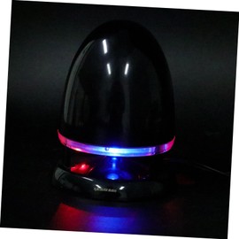 KONTONTY Desktop External Speaker Computer Loudspeaker Black/Blue Abs Led Lighting Non-Slip Base Volume Control