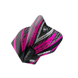 WINMAU Dart Flights - Prism Delta Extra Thick 100 Micron - 1 Set per pack (3 darts Flights in total) - Professional Darts Accessories - Black and Pink Dart Flights