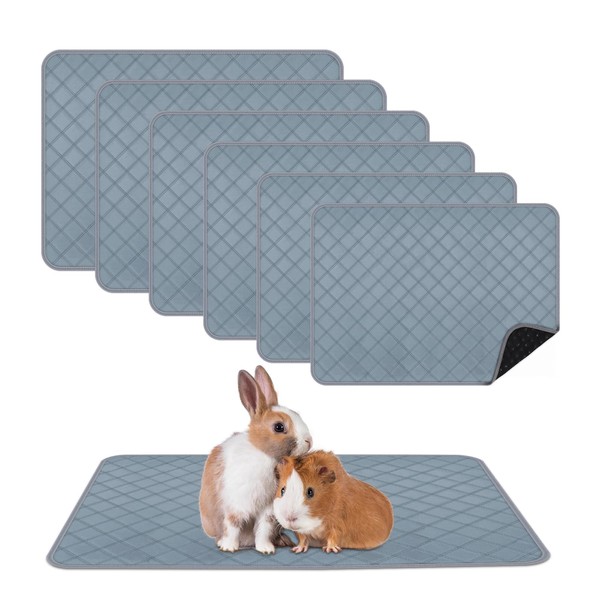 HOBBTREE 6 Packs Washable Guinea Pig Cage Liners, Waterproof Guinea