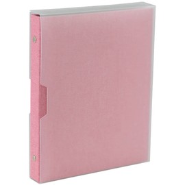 Nakabayashi cotto. A-COPLY-401-P Black Mat Photo Album, 6 Holes, Binder Type, L, KG Form, 2 Tier Pockets, Pink