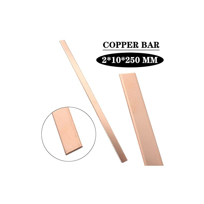 Jyving Copper Bar 1 x Copper Rod, 2mm Thickness, 10
