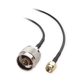 Cable Matters RP-SMA Male to N-Type Male Coax Cable Adapter 25 ft in Black (RP-SMA to N-Type Cable, N-Type to RPSMA/Coaxial Cable Adapter Cable)