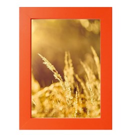 Mochose 2 Pack Orange MDF 5x7 inch Picture Frame, Shatter-Resistant Plexiglass, Ready to Hang or Stand, Perfect for Home & Office