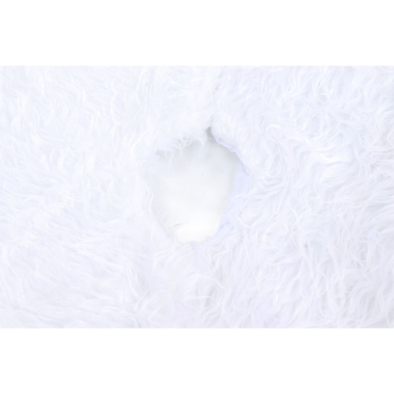 35.4in Christmas Tree Skirt White Fine Workmanship Soft Thick Fluffy