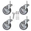 AAGUT 3 Inch Caster Wheels with Locking Brakes, Rubber Heavy