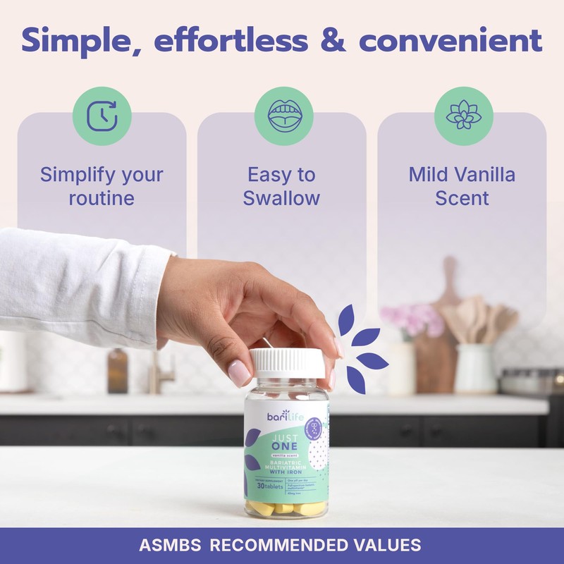 Just One - Once Daily Bariatric Multivitamin with Iron, 90