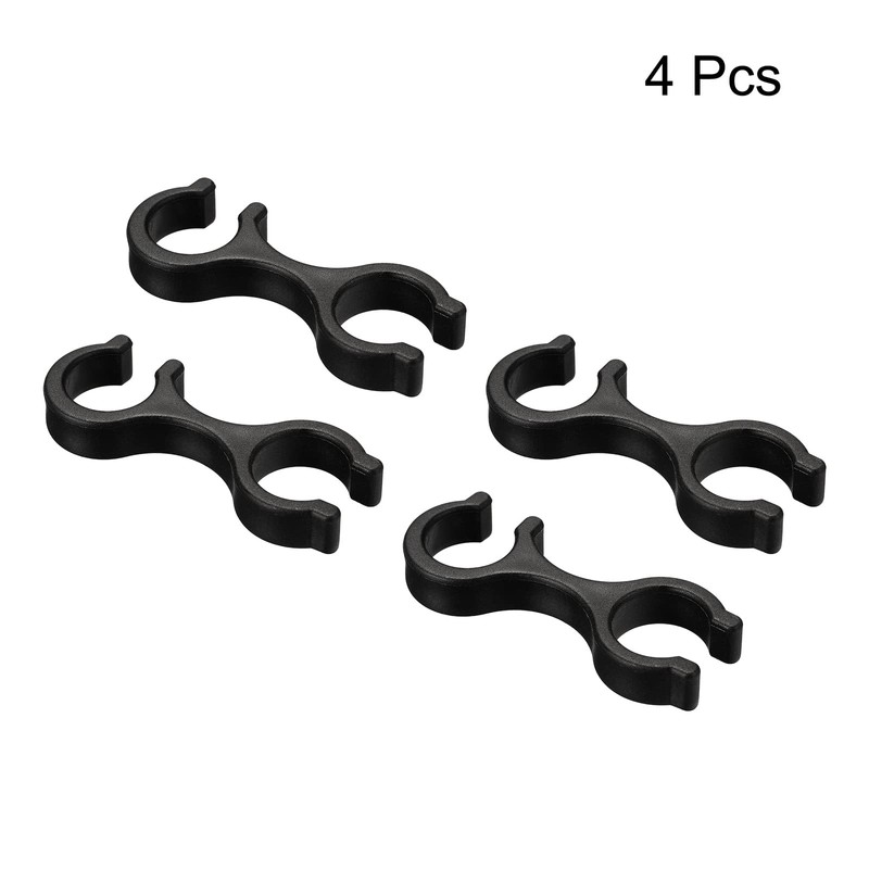 PATIKIL トレッキングポールクリップ 4個 ウォーキングスティック アクセサリー ダブルロッドバックルコネクター 屋外ハイキングキャンプ用