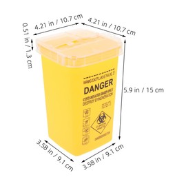 NOLITOY Medical Disposal Containers Razor Blade Disposal Boxes Barber Waste Container Pp Material