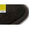 Yellow Edge Custom Fit Front & Rear Carpet Floor Mats,
