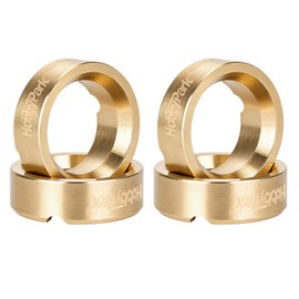 HobbyPark Brass Wheel Weights Set for 1/30 Axial SCX30 Crawler Upgrades (Gold)