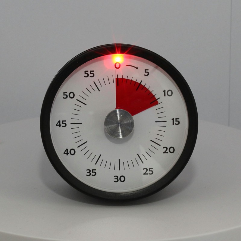 Elektronischer Küchentimer Eieruhr Kurzzeitmesser, 60 Minuten, Schwarz, mit akustischem und