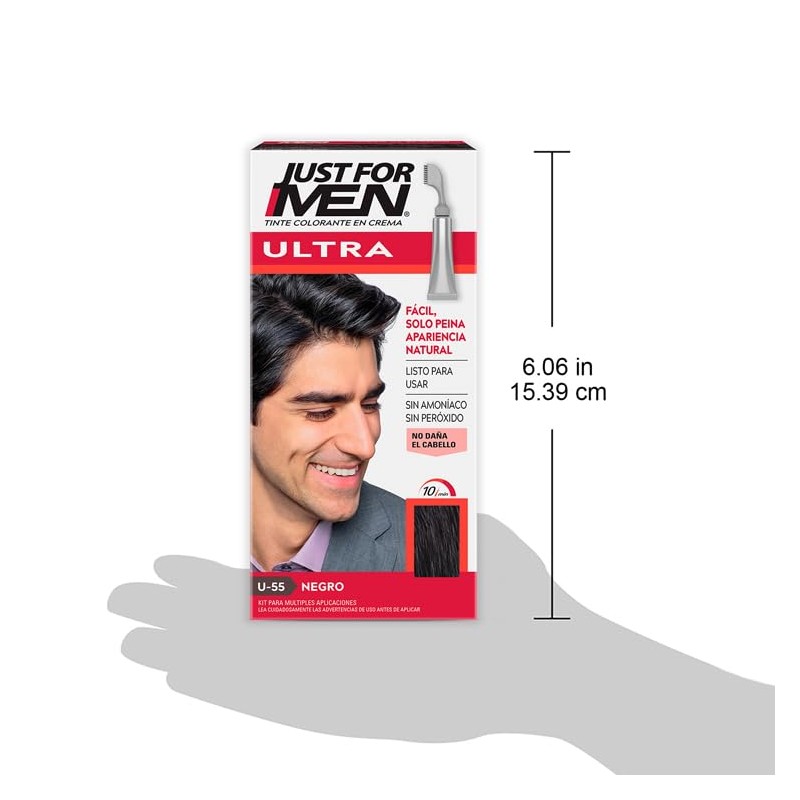 Just For Men Ultra, Tinte para Canas Castaño Medio U55