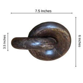 Eximious India 2 Knot Coffee Table Decor Home Decor Console Table Decor Items Book Shelf Decor Accents Living Room Wood Knot Decor Chain Link Decor (Walnut Wood)