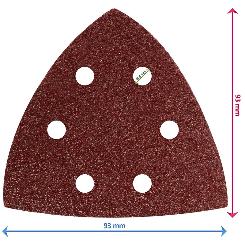 Robin Goods® 93 x Sandpaper for Triangular Sanders - Sanding