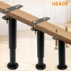 LVOERTUIG 4 Pcs Adjustable Height Bed Support Legs, 7.09-11.81 Inch,