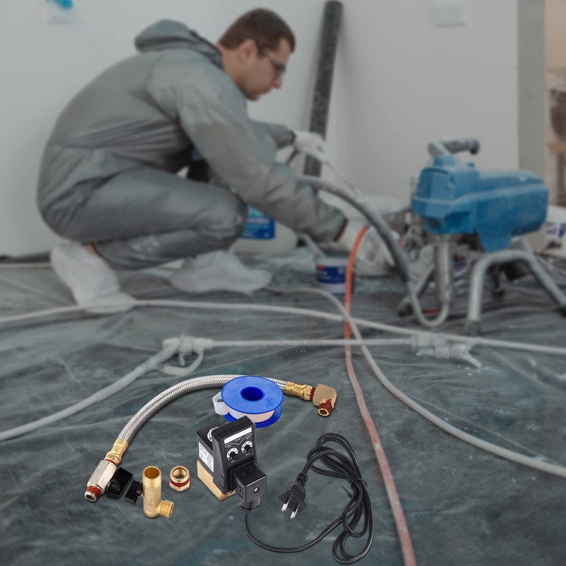 Bonuci 2 Sets Electronic Drain Valve Kit Automatic, 110V Timed