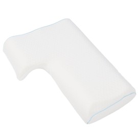 TOPINCN Side Sleeper Pillow, Memory Foam Pillow Slow Rebound Arm Pillow Prevent Hand Numb Orthopedic Pillow Couple Pillow with Removable Pillowcase White (Right)