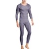 Grenasasilk Men's Silk Long Johns Mulberry Silk Long Underwear V-Neck