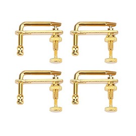 4Pcs String Adjuster Tuners, Durable Alloy Fine Tuners String Adjusters Replacement Parts for 4/4 Violin(Gold)