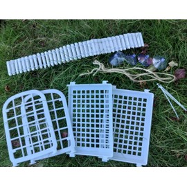 Hermit Crab Climbing Toys Hermit Crab Accessories Reptile Ladder Plastic Grid Habitat Hammock for Hermit Crab Hamster Guinea Pig(White)