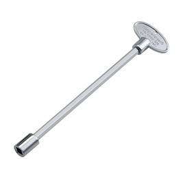Opzour Universal Gas Valve Key, 8 Inch Fireplace Key Fit 1/4" and 5/16" Gas Valve Stems, Replacement Gas Key for Gas Fire Pits and Fireplaces Turn Ball Valve (8-Inch, Polished Chrome)