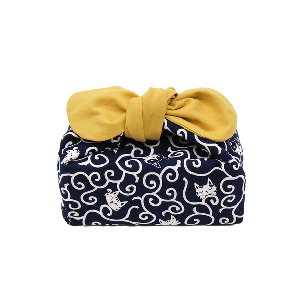 Lunch Bag, Insulated Lunch Bag, Japanese Pattern, No Drawstring, Tie