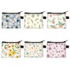 Fubuuf 6 Stück Portemonnaie Damen Klein, Blumen Design Mini Geldbörse