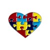 Autism Awareness Colourful Heart Shaped Lapel Pin Badge
