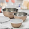 ExcelSteel Copper Tone Mixing Bowl Set w/Plastic Lids, 1.5Qt, 3Qt,