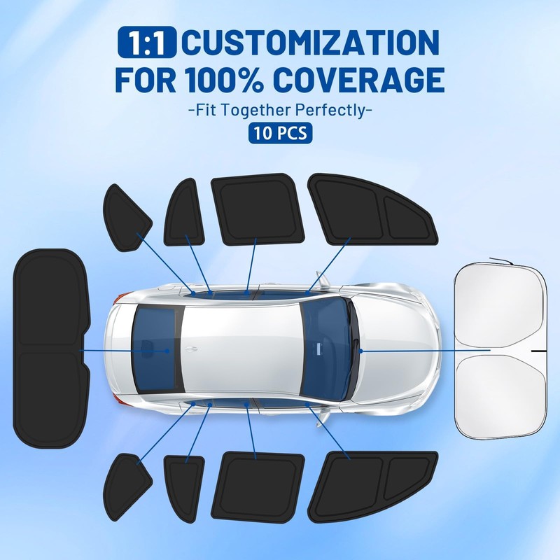 Car Window Shades for Toyota Land Cruiser Prado 250 2024-2026